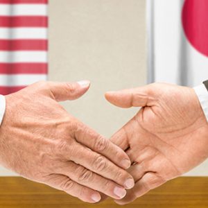 Handschlag zwischen USA und Japan