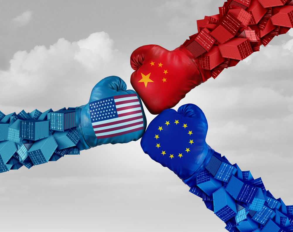 Fäuste USA, China, EU
