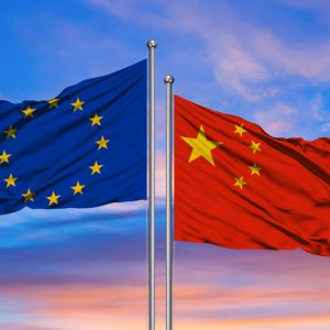 Flaggen EU China