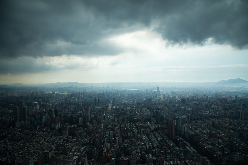 Unwetter über Taipeh